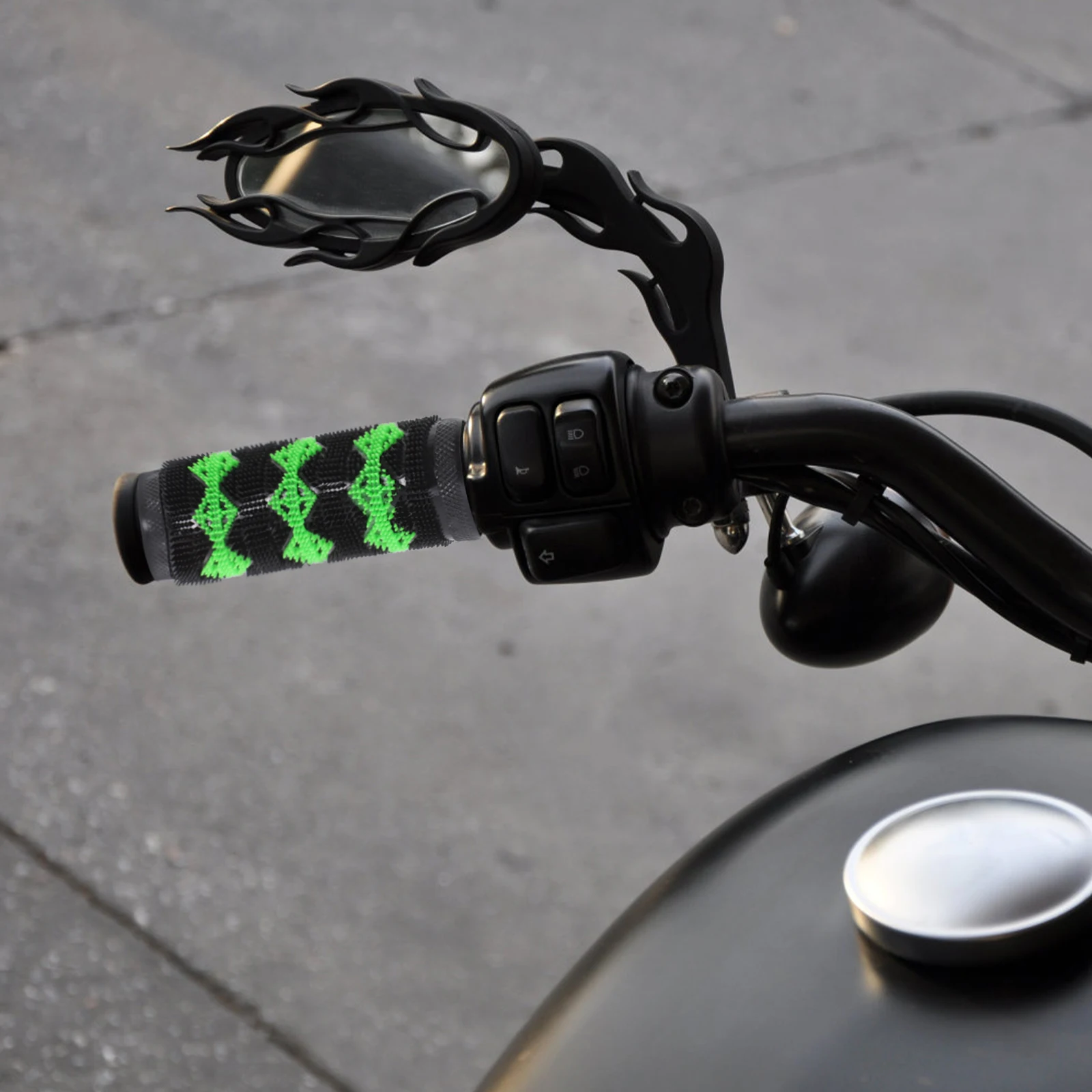 

2pcs Handlebar Grips Anti Slip Motorcycle Handle Grip Replacement Comfortable Easy Install All Types Handlebars