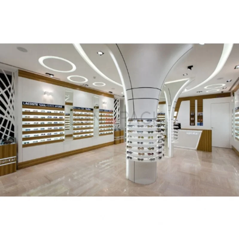 

custom.Simple style eyeglasses store furniture wall optical display rods