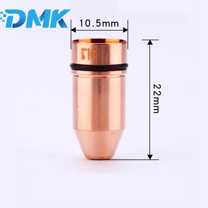 Bullet Model Laser Cutting Copper Chromed Nozzle D10.5 H22 0.8-5.0mm For Raytools BT210S DNE Laser Cut Machine Lock Nut 0.75 0.8