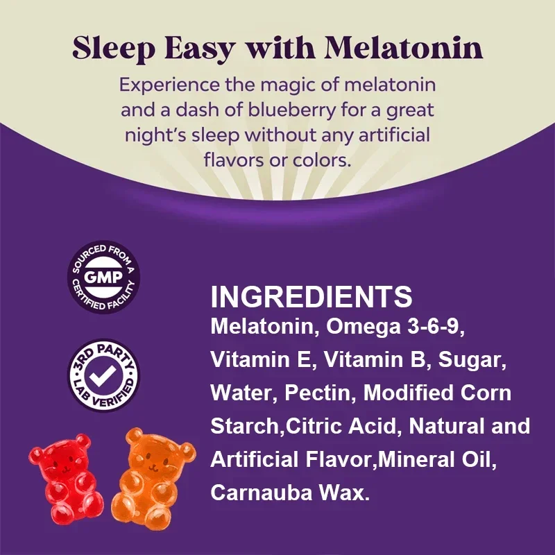 Melatonin 10 mg Adult Gummies (60 Gummies) - Maximum Strength Sleep & Deep Sleep Gummies - Gluten Free, Non-GMO, Vegetarian