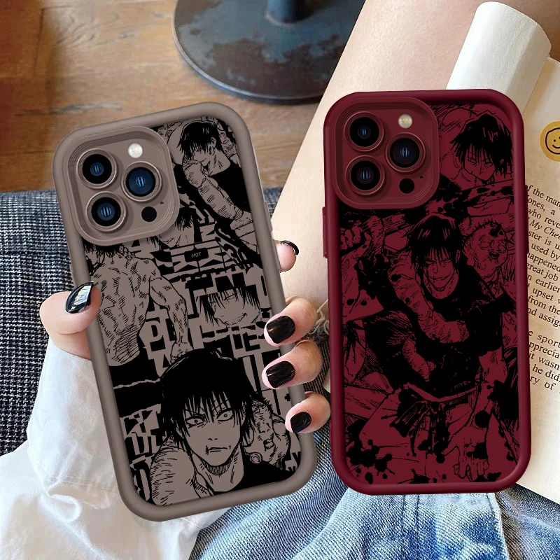 Jujutsu Kaisen Toji Cool Eye Ladder For Apple iPhone 15 14 13 12 11 XS XR X Pro Max Plus Funda Phone Case