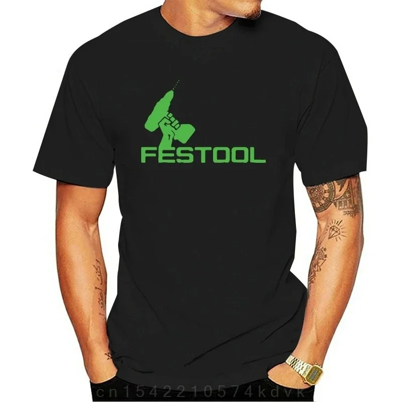 Festool Men's O Neck Cotton T-shirt heavyweight Round Collar Casual T-shirts New Arrival Short Sleeve Summer men clothing new