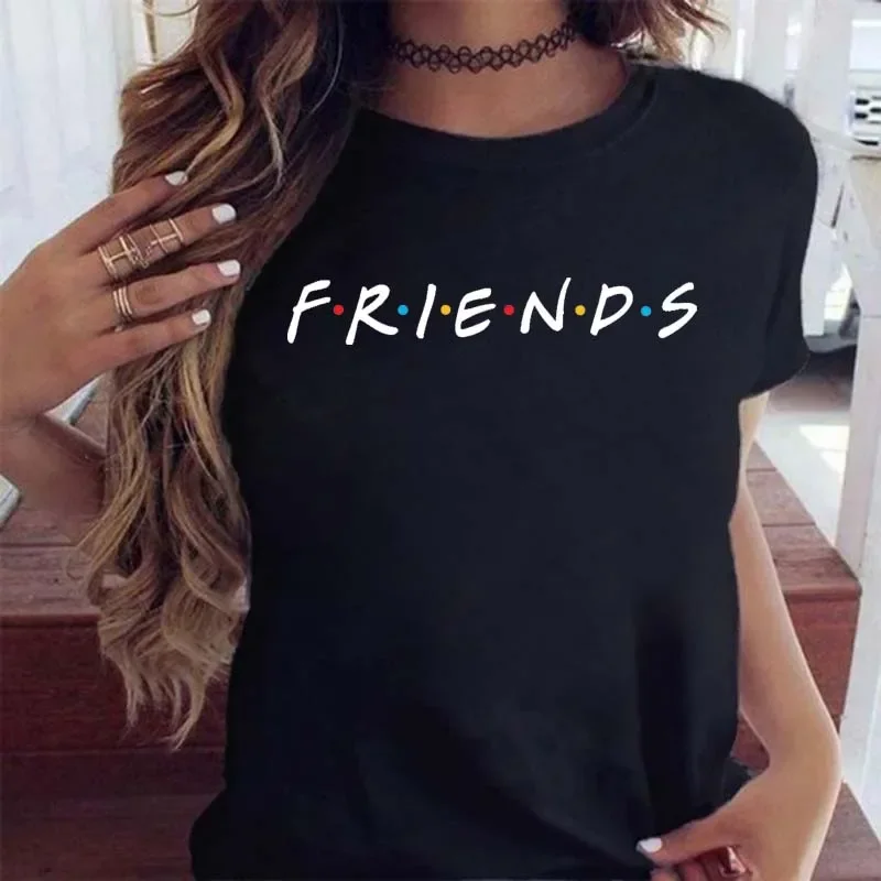 Maycaur Harujuku Kawaii Friends T Shirt Women Korean Style Fashion Tshirt Ulzzang Letter Printed Tumblr Tees Top Female