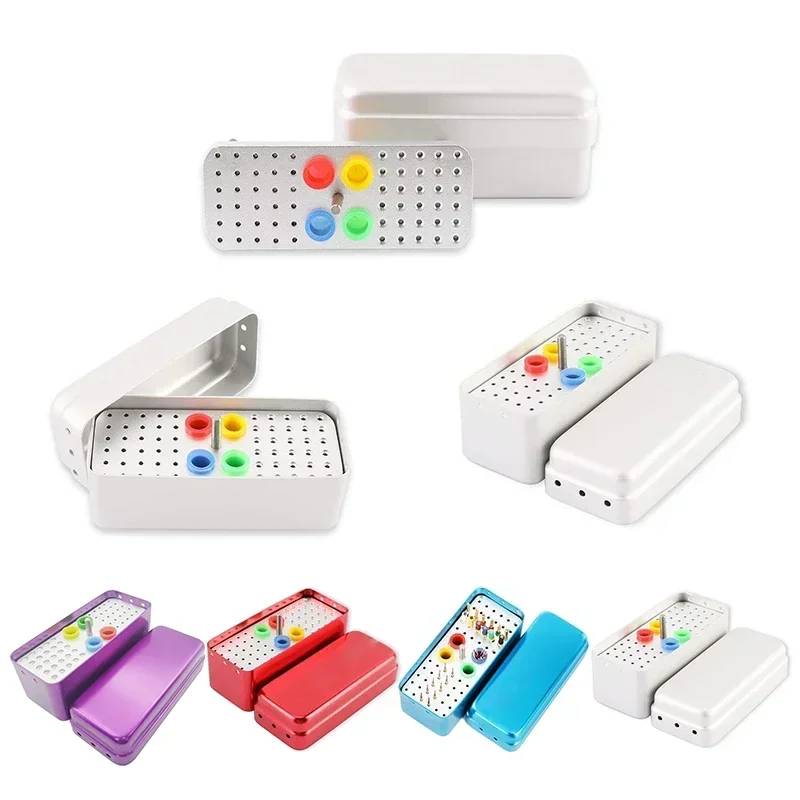 

Dental Autoclavable 60 Holes Bur Blocks Aluminum Burs Case Organizer Disinfection Holder Box Dentist Tool
