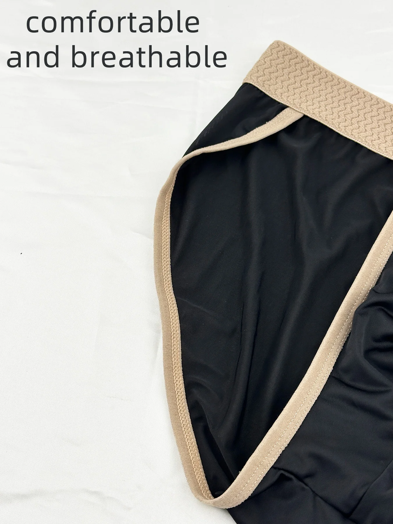 メンズブリーフ6枚: カラー - ブロックウェーブウエストデザイン + モランディカラー、通気性のある生地、締め付け感のない快適なフィット感