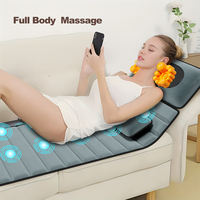 Massage Mat with Heat 10 Vibrating Nodes Full Body Massage Mat with Adjustable Pillows Heating Pads, Massager for Neck and Back