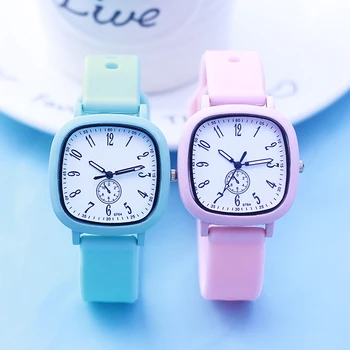 2024 Kinderen Jongens Meisjes Zachte Siliconen Quartz Horloges 6-18 Jaar Jonge Man Vrouw Studenten Eenvoudige Sport Studie Tijd Geschenken Horloges