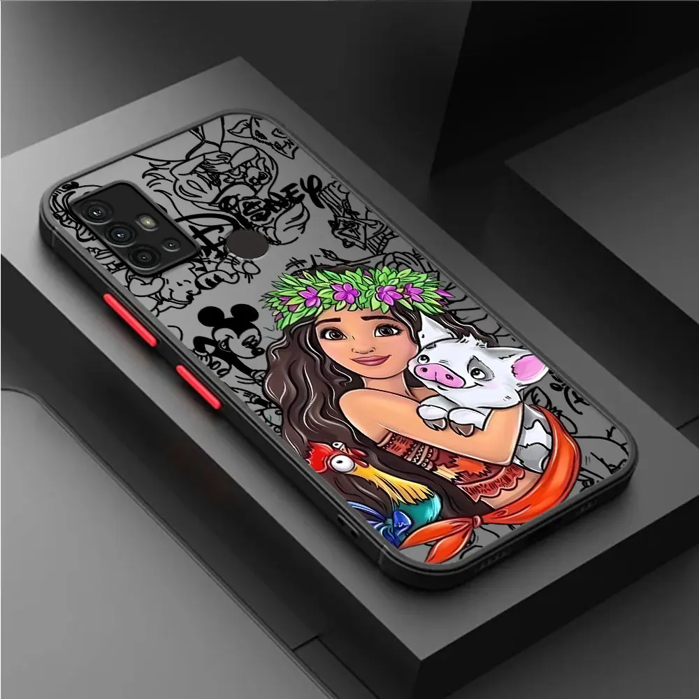 Matte Soft Cover Case for Samsung Galaxy A51 A13 A52 A31 A12 A34 5G A30 A30s A14 A71 4G A70 A50 Disney Princess Funny Silicone