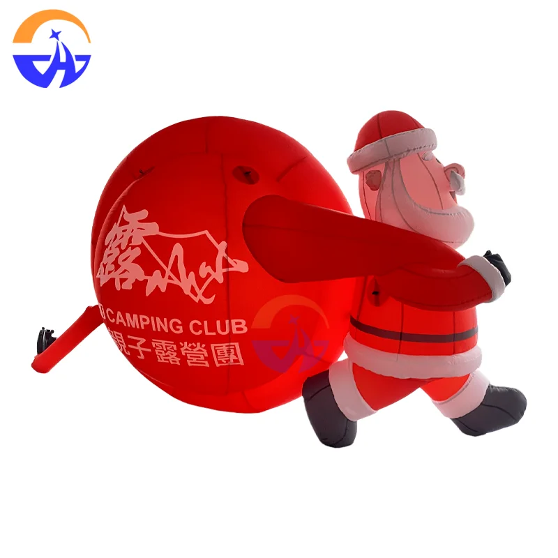 Modelo inflável de Papai Noel - evento de quintal ao ar livre de Natal e adereço de decoração de festas