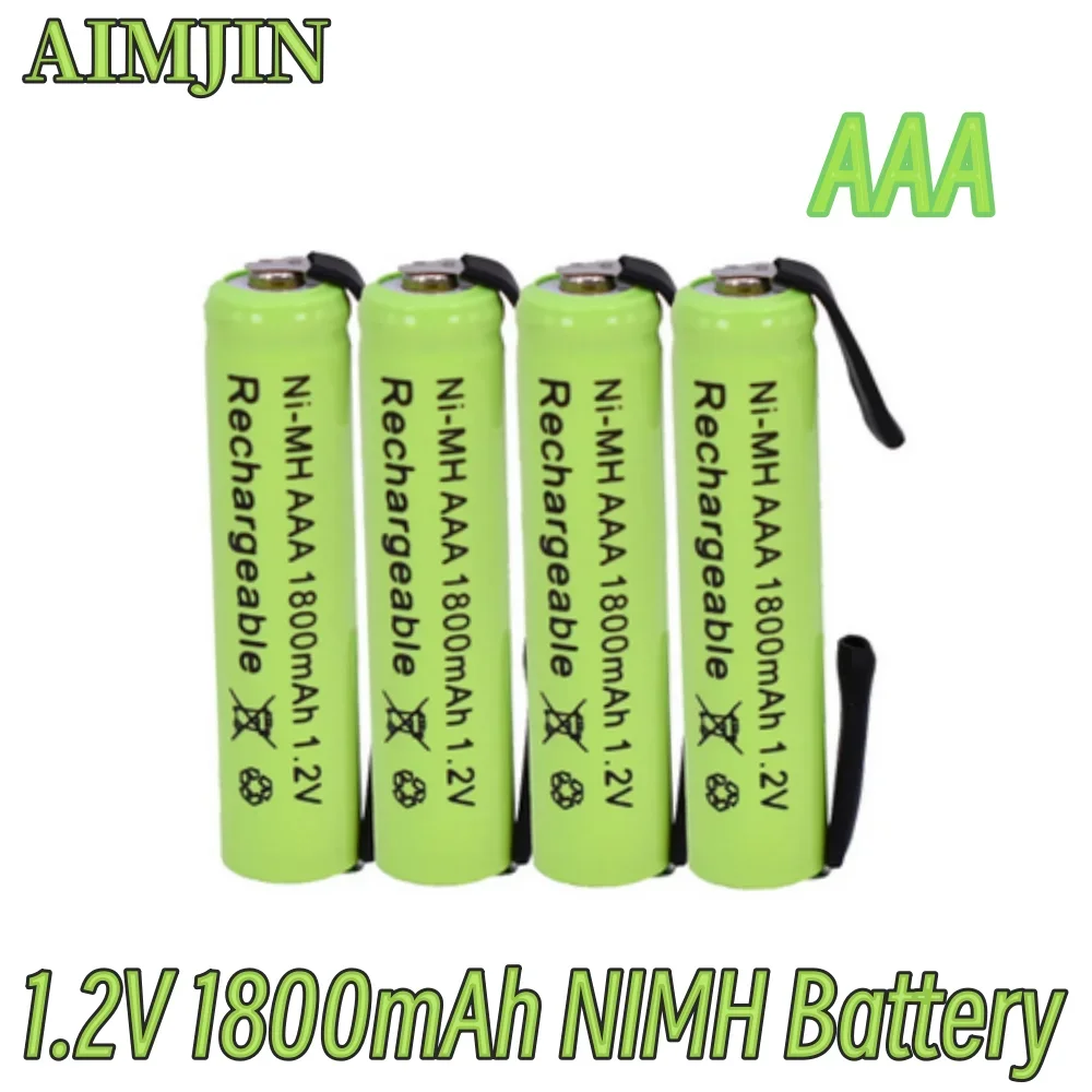 

1.2V AAA NIMH rechargeable battery with solder pads 1800mAh, suitable for Philips Braun electric shaver shaver toothbrush