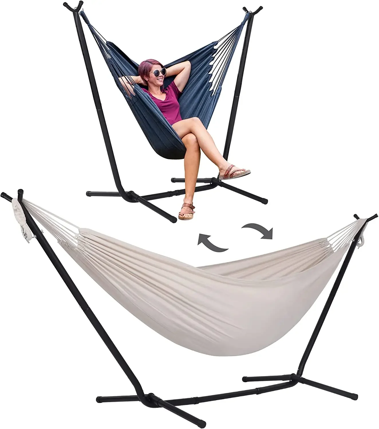 

Adjustable Heavy Duty Hammock Frame for Outdoor with Carry Bag