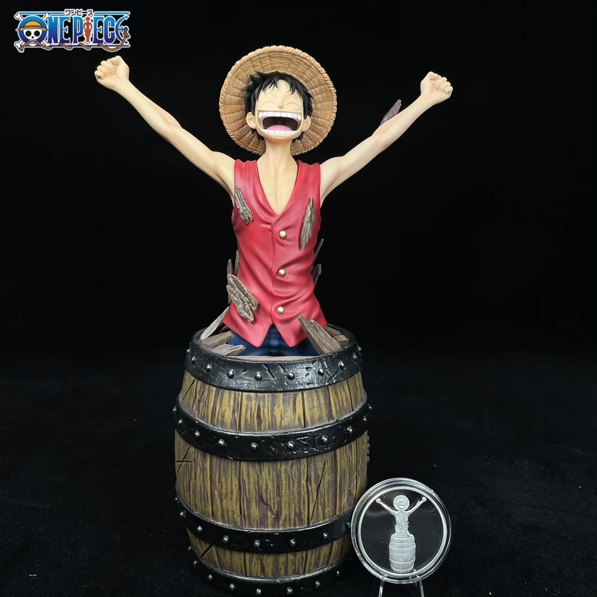 

One Piece Anime Character Model First Debut Luffy Broken Wine Bucket Luffy Garage Kit Statue Resin Gk Desktop Ornament Gifts