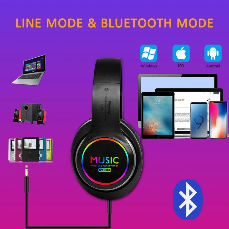 سماعات رأس لاسلكية قابلة للطي ، سماعات أذن مع ميكروفون ، سماعة أذن قابلة للطي ، سماعة رأس ، 8228uwu7260