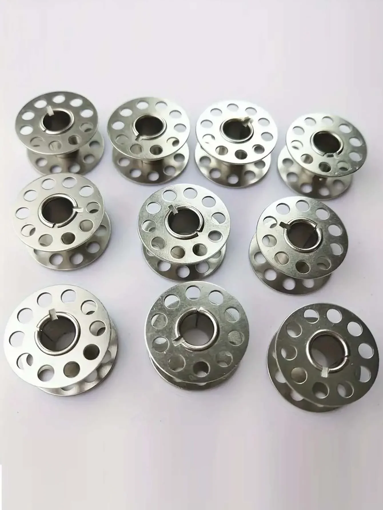 vvocci 5/12/24PCS Sewing Craft Stainless Metal Construction for Brother Sewing Machine Essential Steel Sewing Bobbins Durable