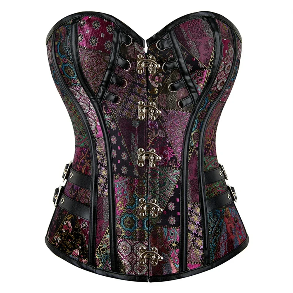 

Steampunk Overbust Corset Retro Gothic Clothing Women Sexy Vintage Clubwear Bustiers Corselet Cosplay Costume