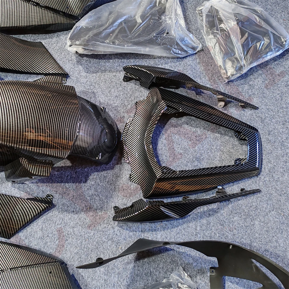ألياف الكربون هدية لكاواساكي ZX10R ZX1000 2011-2015 دراجة نارية Fairings طقم الجسم ZX 10R 1000R 11-15 هيكل الإطار رسمت قذيفة #6