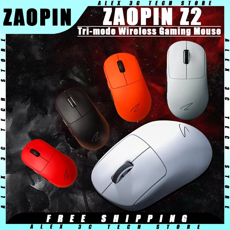 

Zaopin Z2 Gaming Mouse Wireless Tri-mode Bluetooth 4K Receiver PAW3395 Sensor Lightweight Ergonomics Gamer Mouse Pc Accessories