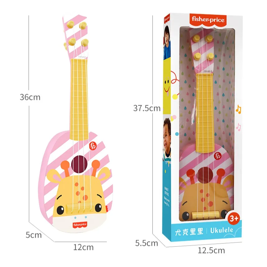 Fisher Price Baby\'s Mini Size Ukulele Toy Children‘s Small Guitar Toy Playing Musical Instruments For Toddlers Boys Girls Gift