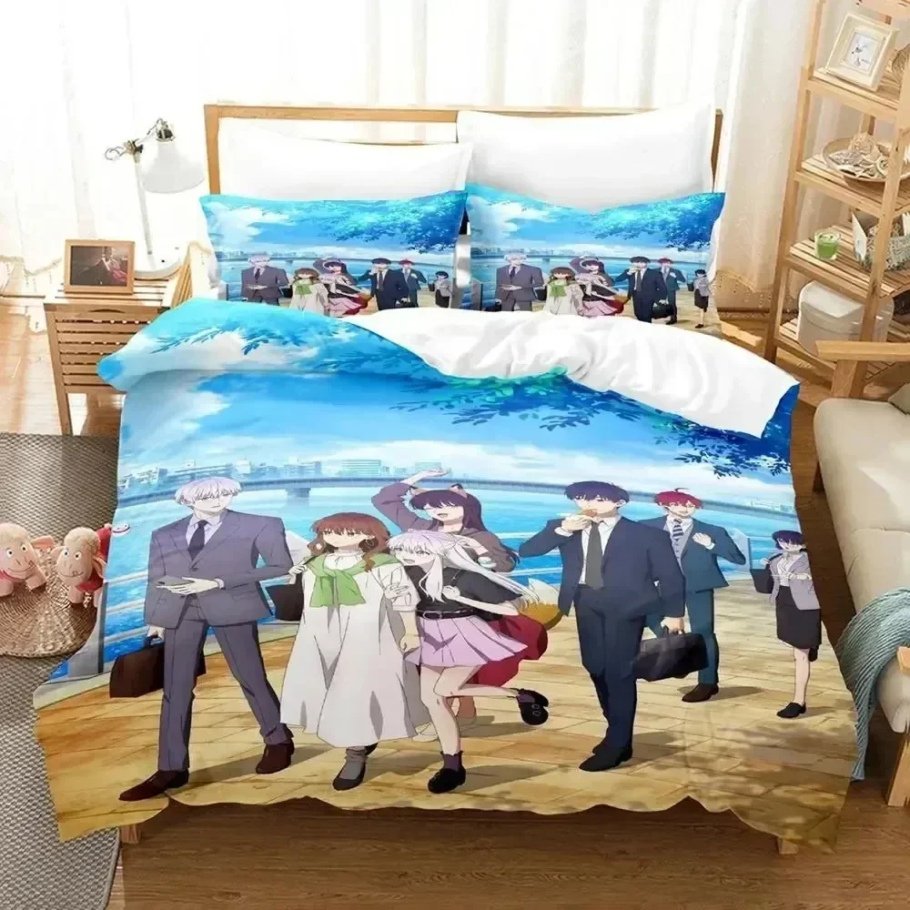 Luxury New 3D Print Anime The Ice Guy His Cool Female Colleague Bedding Set Duvet Cover Bed Set Quilt Cover Pillowcase Queen