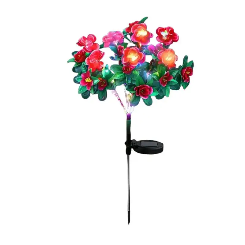 

LED Solar Azalea Flowers Garden Lamp Home Decorative Light Landscape Lamp Yard Lawn Path Holiday Wedding Lights