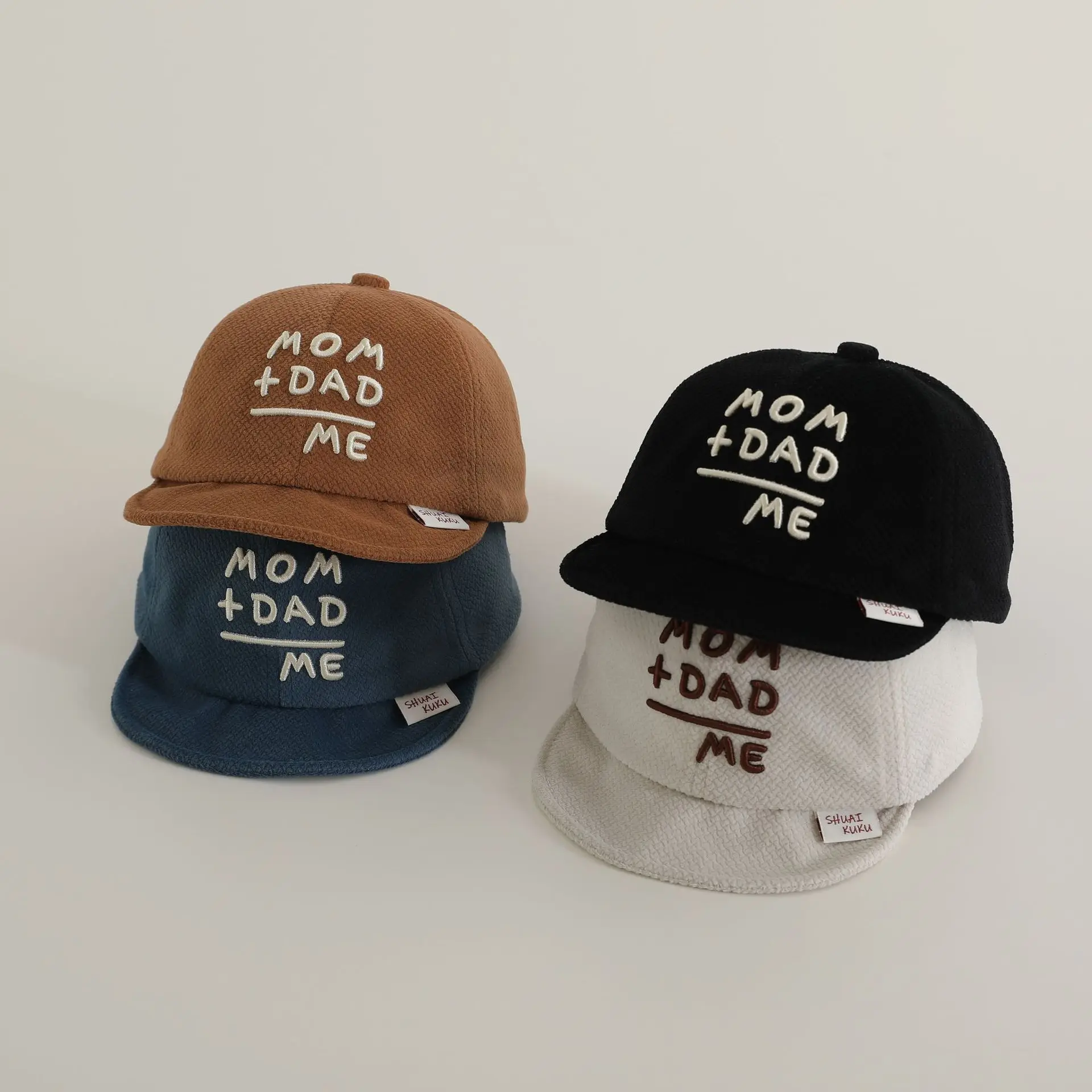 Spring Autumn New Kids Hats Letter Embroidery Solid Color Adjustable Sunscreen Baseball Caps For Boy Girl Korean Kids Peaked Hat