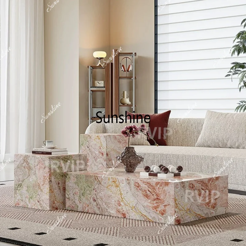 Cream style, coffee table size apartment, creative high-end sense of large, medium and small combination