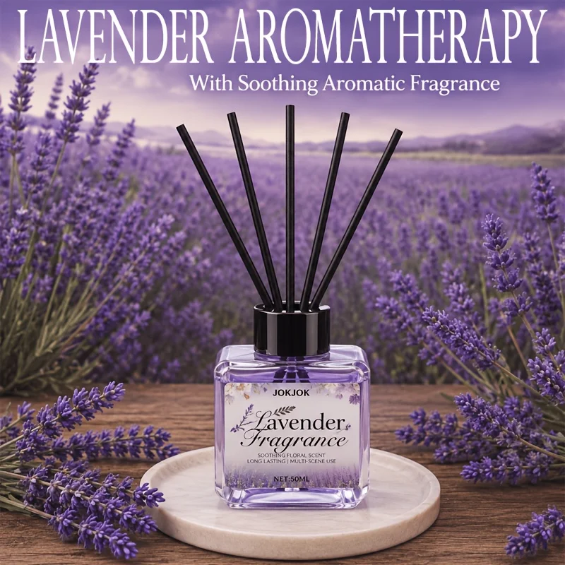 Aromatherapy Diffuser Lavender Scent Car Air Freshener Home Bedroom Bathroom Fragrance Decor Long Lasting Portable Reed Diffuser