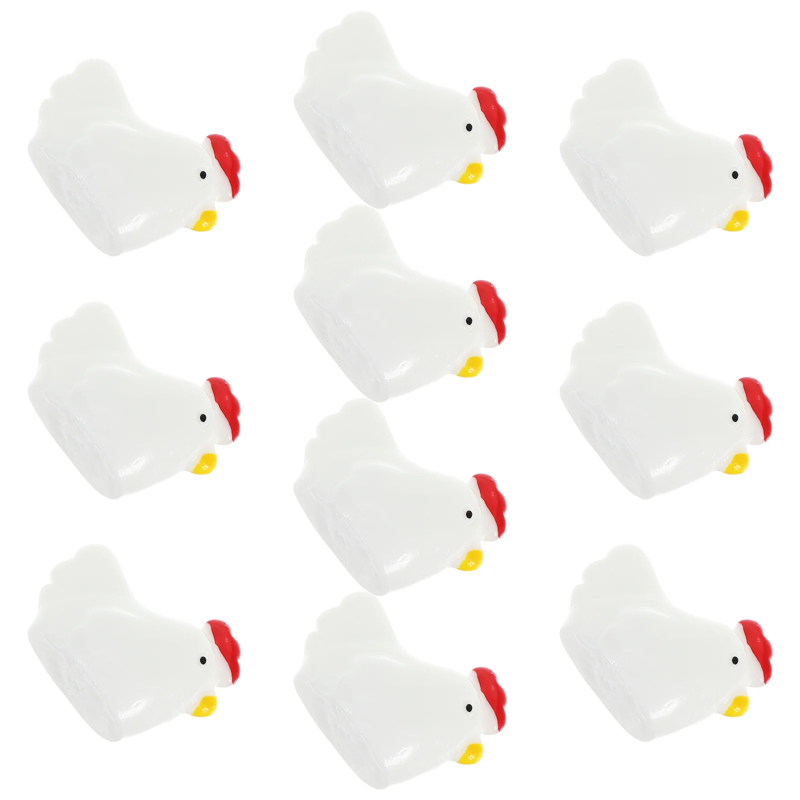 10 قطعة فراخ الراتنج الصغيرة تماثيل صغيرة على شكل حيوانات لتقوم بها بنفسك المشهد الصغير ديكور حديقة الدجاج زخرفة عيد الحب الحرفية #3