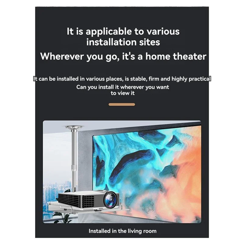 -A15I Ceiling Mount With Adjustable Height Shelf For Projector/Camera Holder Including Tray