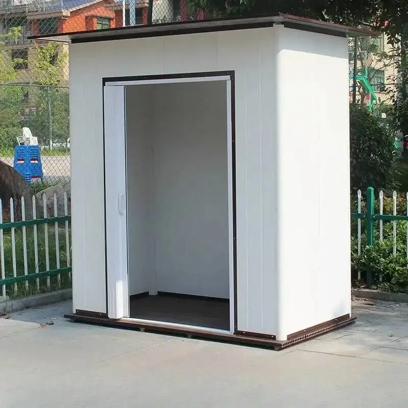 Shed, 6.9X6.4FT Outdoor All Weather Metal Storage Sheds with Lockable Doors, Tool Shed for Garden, Patio, Backyard, White