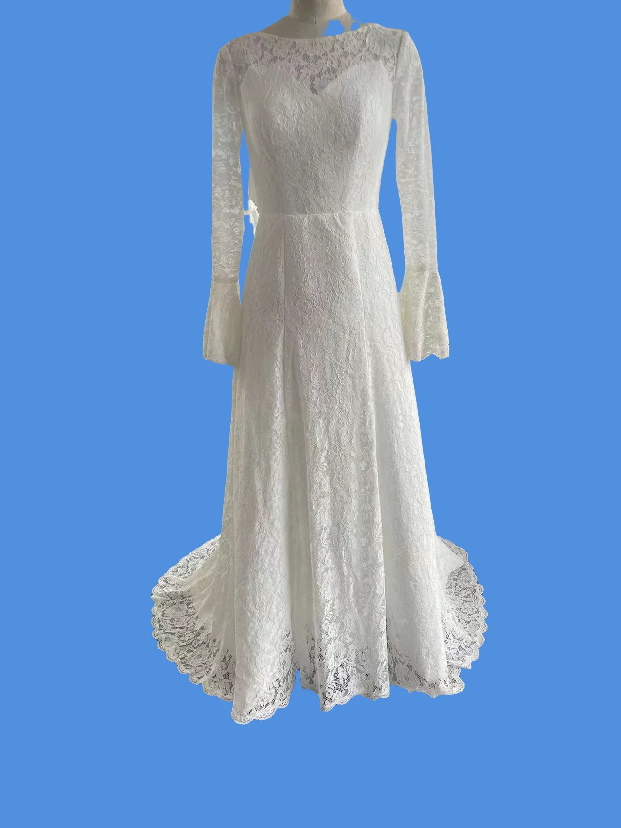 Ekskluzywna, lekka suknia ślubna, lekka, luksusowa koronka, super wróżkowy welon ślubny, długa sukienka z lekkiej gazy w stylu leśnym dla kobiet.