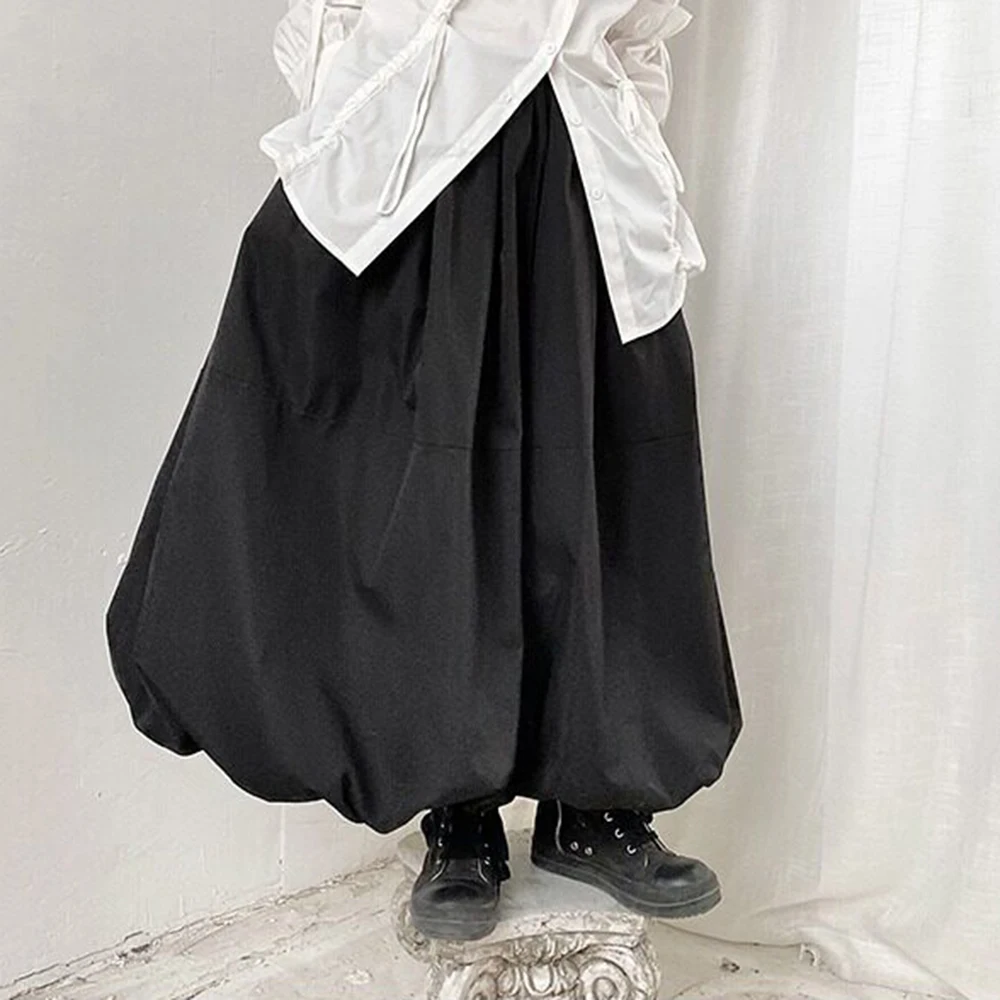 XS-5XL Summer New Genderless Wide-Leg Skirt Pants American Retro Fashion Trendy Street Casual Loose Breathable Unisex Bottoms