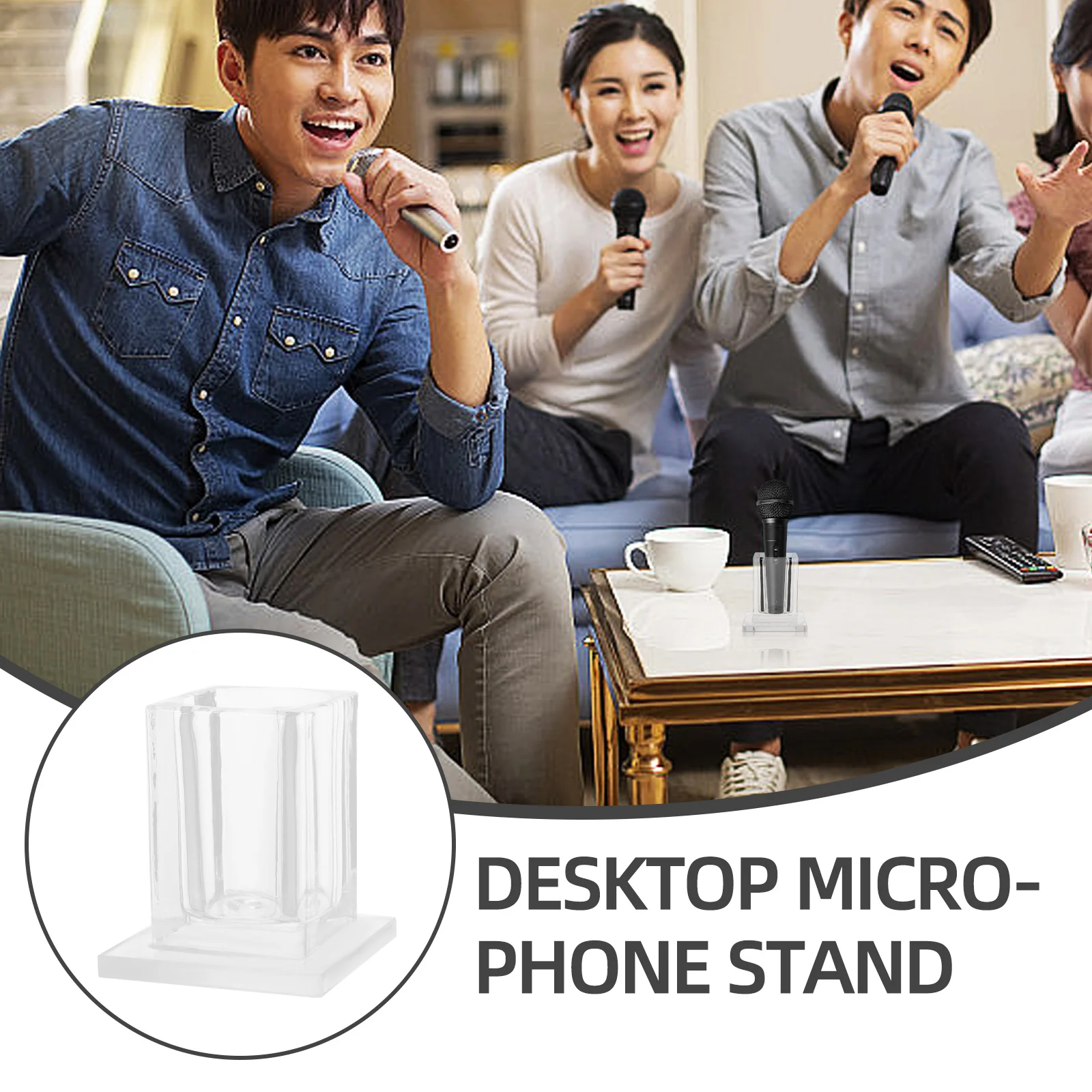 

Stable Acrylic Mic Stand Universal Base for Desktop Wireless Microphone Storage Holder Mic Stand Microphone Stand,