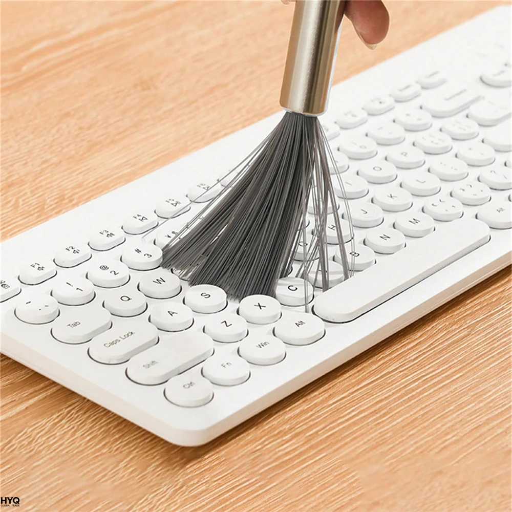 Brosse de nettoyage multifonctionnelle avec manche en acier, maison, cuisine, salle de bain, 1/2 pièces
