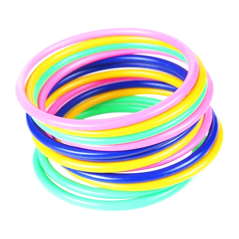 

30 Pcs Ferrule Rings Childrens Toys Plastic Throwing Creative Colorful Toss Thicken Round Game Lightweight Parent-child