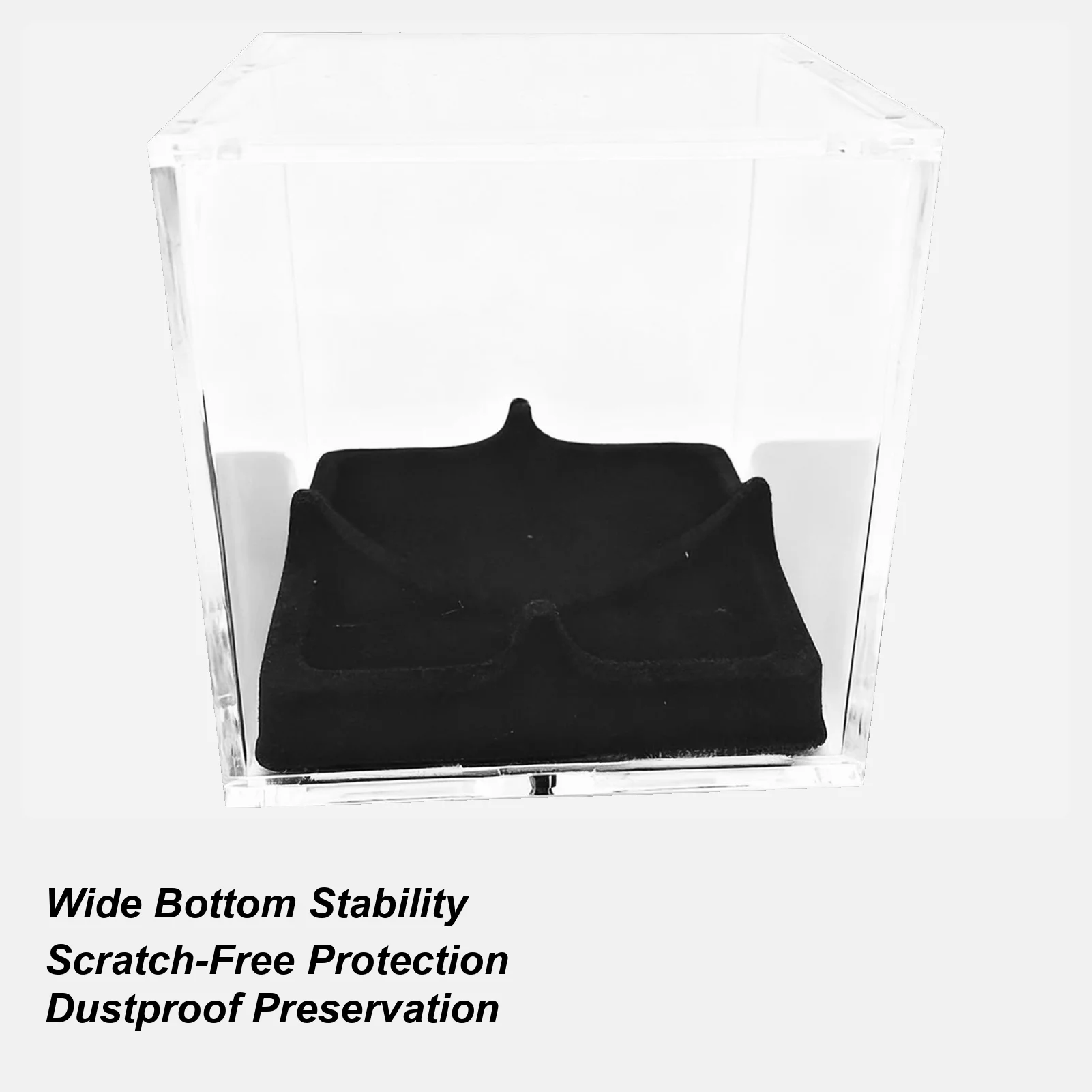 Baseball Holder Display Case Acrylic Dustproof Protection With Velvet Base Baseball Box Display Case For Sports Home Game Signed
