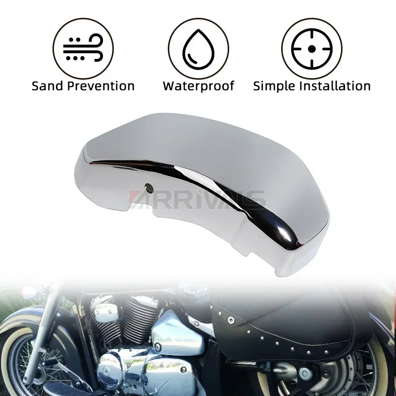 Хромированная боковая крышка аккумулятора мотоцикла для Suzuki Boulevard Voluisa C50 VL400 VL800 2005-2017, защита левого и правого обтекателя