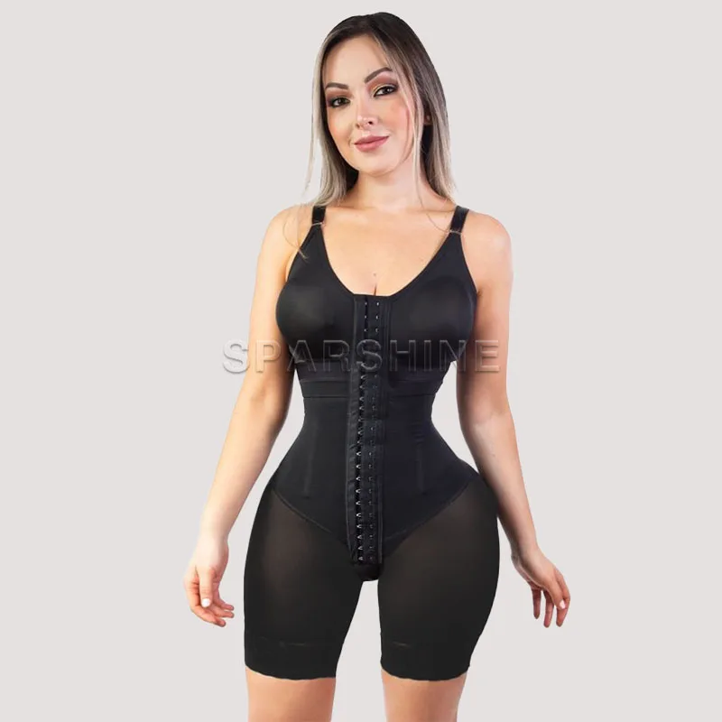 Women Waist Trainer Plastic Fish Bone Double Compression Thin Strap With Bra Body Shaper Women Slimming Shapewear