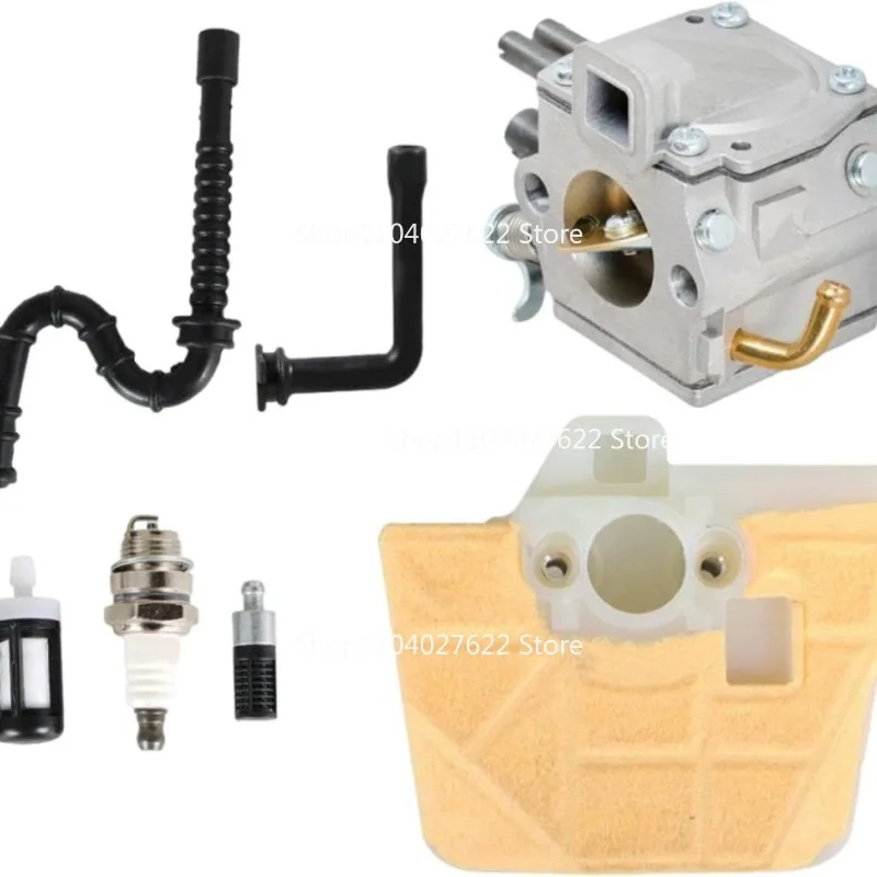 For Stihl Chainsaw MS340 MS350 MS360 Carburetor Kit, Air Filter, Tubing, Oil