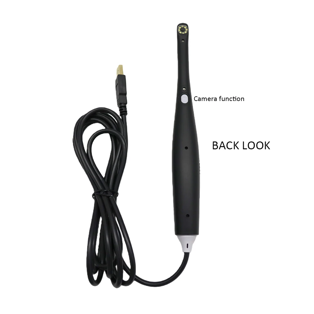 Portable Oral Camera Dental Exam Scan Handheld intra-oral scanner USB Connection Endoscope for Pets And Dentists Color Black