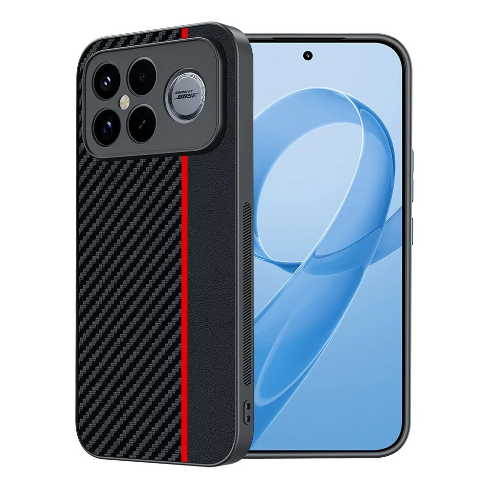 Für Redmi K90 Pro Max / K90 Fall Abdeckung Luxus Faser Textur PU-Leder Schutz Stoßfest Zurück Capa Funda