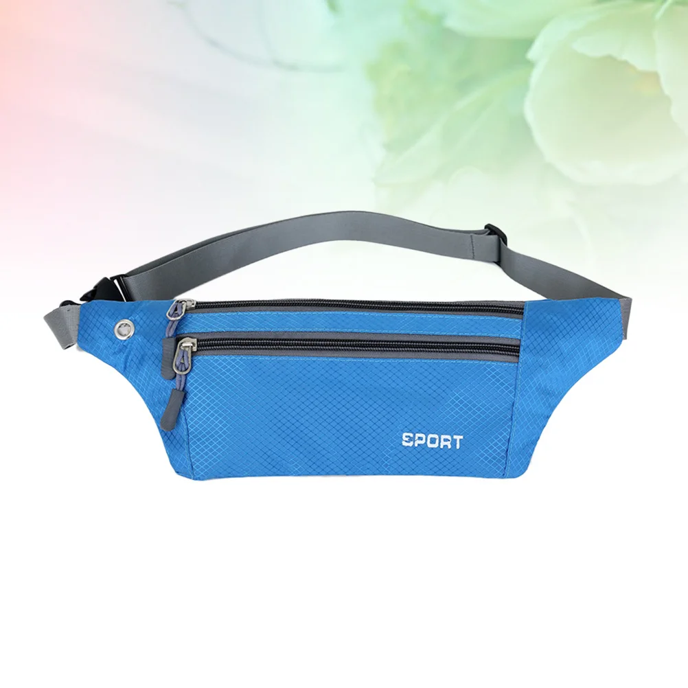 

Lightweight Outdoor Waist Pouch Large Capacity Sports Fanny Pack for Jogging Cycling Camping Dog Walking Unisex Style Sky-Blue