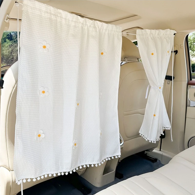 Car Privacy Curtains Universal Car Divider Curtain Between Rear Seat Auto Blackout Curtains Car Sun Shades Side Window Covers