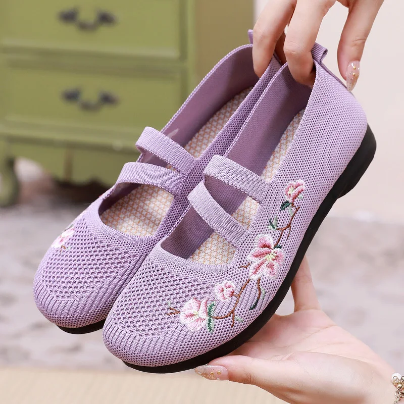 New Comfort Casual Women's Shoes Fashion Soft Sole Breathable Hollow Out Flat Shoes for Women Zapatos De Mujer