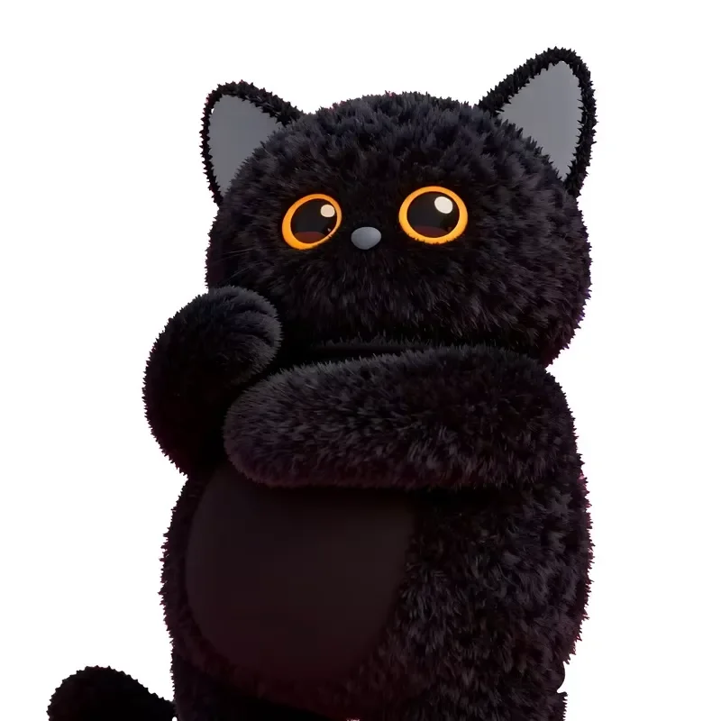 Interactive AI Plush Cat Toy Smart Talking Stuffed Animal with Emotional Expression Multi Language Chat Educational Gift for Kid