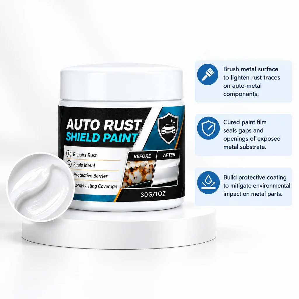 Car Rust Prevention Paint Kit, Reduces Rust Stains, Seals & Protects Metal Surface, DIY Auto Body Repair for Vehicle