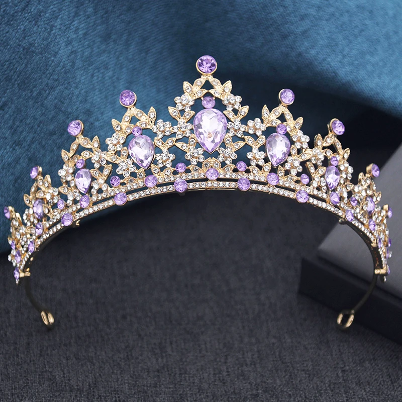 15 Farben Prinzessinnen-Krone Braut-Diademe und -Kronen für Frauen Abschlussball Geburtstag Hochzeit Haarschmuck Party-Kopfschmuck