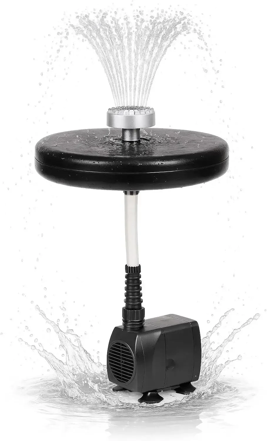 FTC102 | Floating Spray Fountain with 48 Color-Changing LED Lights & 398 GPH Pump — Decorative Outdoor Water Feature for Ponds o
