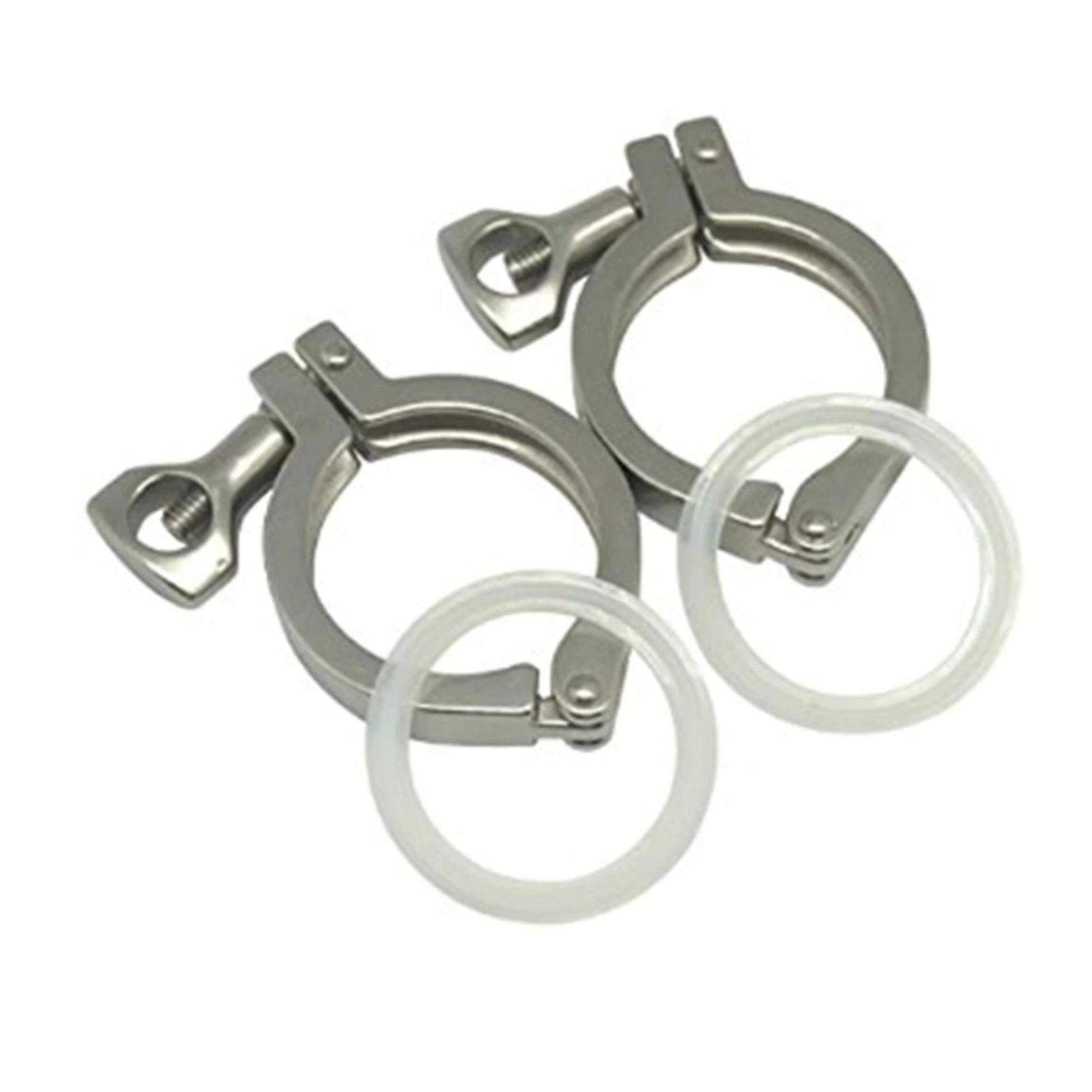 

ABGR-2Inch Tri Clamp 51Mm OD Pipe Sanitary Spool Tube Length 458Mm With 2Pcs Tri-Clamp Steel Single Pin Heavy Duty Tri Clamp