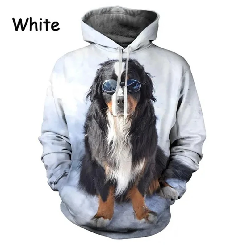 Funny Cute Bernese Mountain Dog 3d Print Hoodies Spring Autumn Fashion Casual Long Sleeve Animel Hoodies For Men Women Chilren